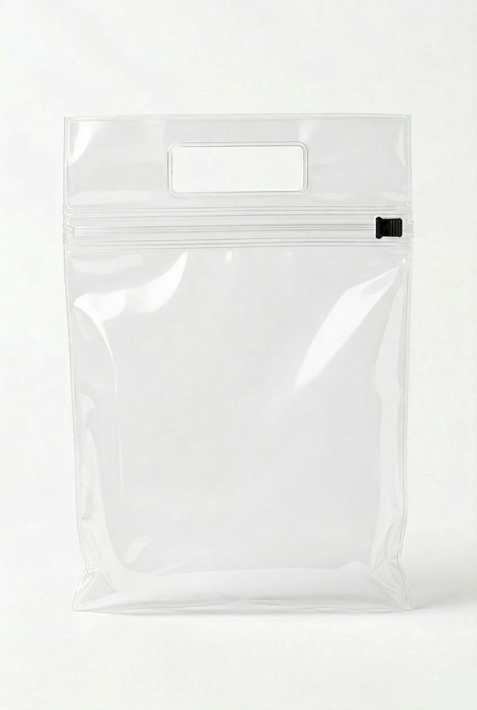Clear slider bag with handle