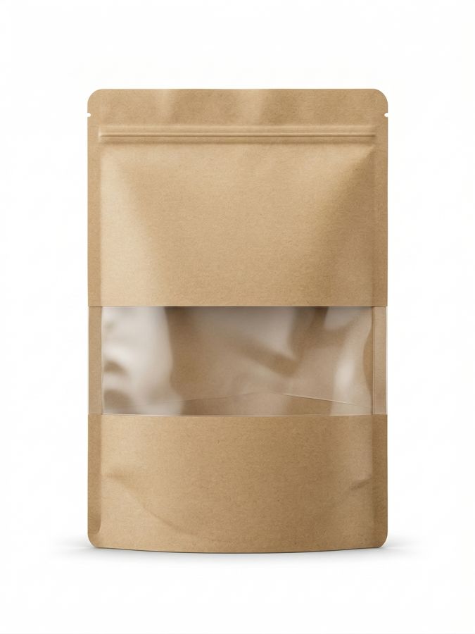 Kraft stand-up pouch with window